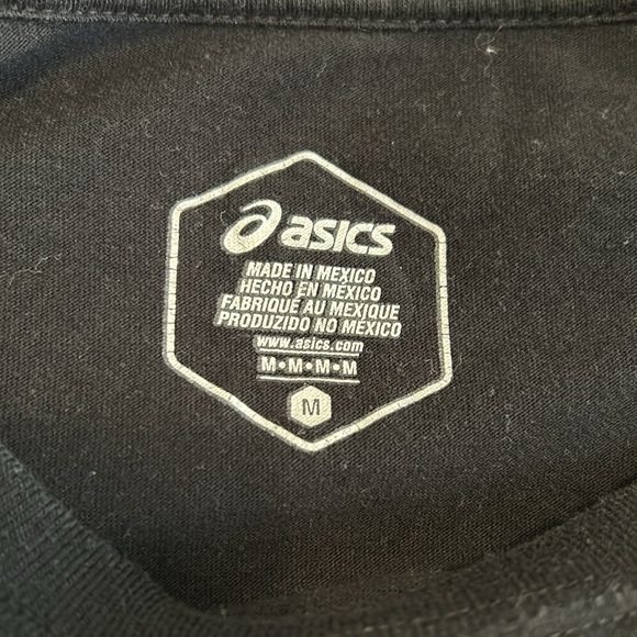 Asics Men’s Shirt Medium Black with Logo - Picture 8 of 9
